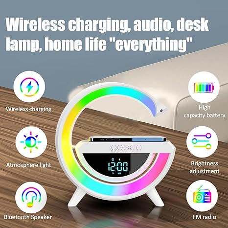 Smart LED Wireless Charging Speaker